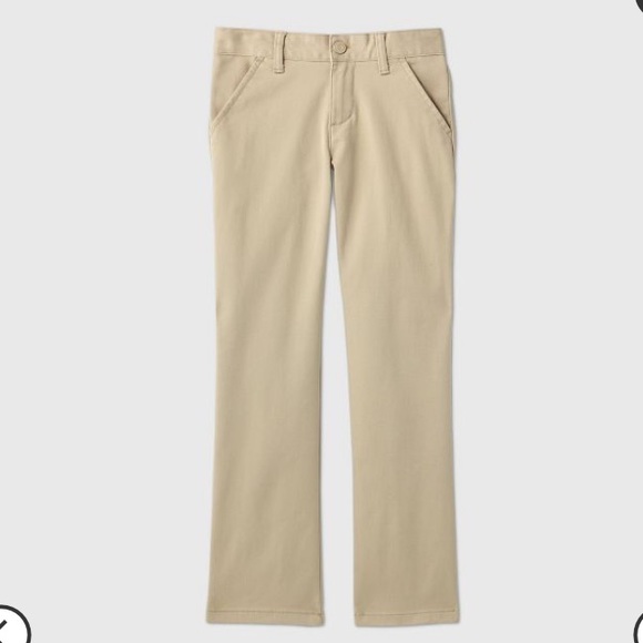 Cat & Jack Girls Stretch Uniform Straight Fit Pant - Picture 3 of 5